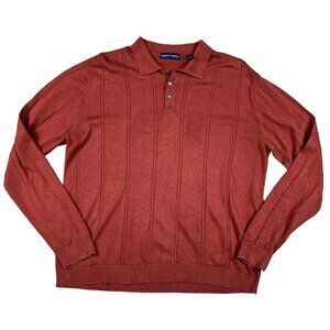 Grant Thomas Silk Blend Orange‎ Sweater Size Large
